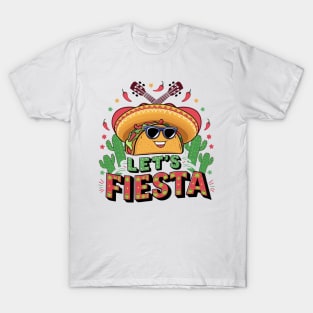 Let's Fiesta Taco Cinco De Mayo Boys Men Kids Mexican Party T-Shirt